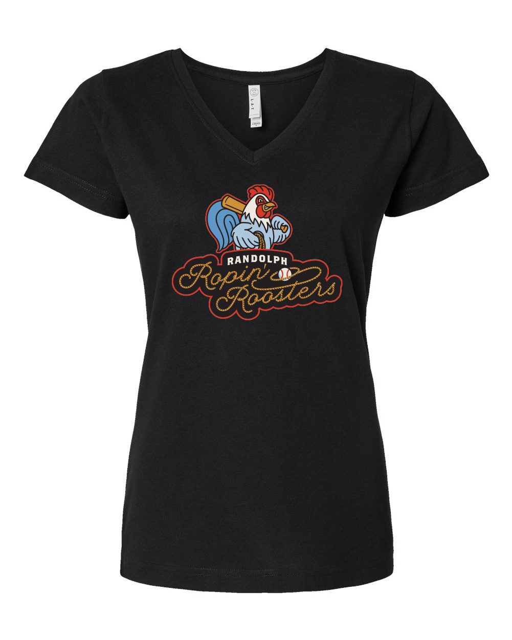 Ropin Roosters Women's V-Neck T-Shirt (Click to see all available colors)